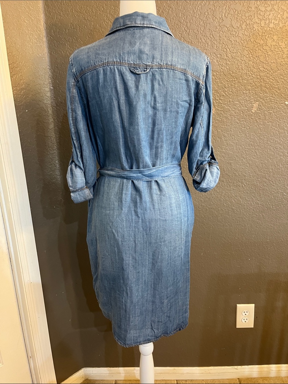 Velvet Heart Denim Shirt Dress - Blue - Picture 3 of 7